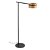 Lámpara de pie con luz LED de 6 W fabricada de metal y madera con acabado en color negro Loop Faro