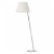 Lámpara de pie de color blanco con luz led de 15 W con pantalla de textil Moma Faro