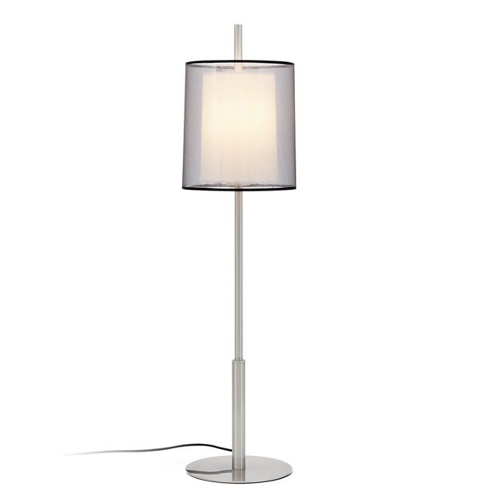 Lampe de table haute avec finition nickel mat SABA 40 W Faro