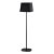 Lámpara de pie alta con base de metal y pantalla de textil color negro SWEET 20W Faro