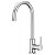 Roca Mencia kitchen sink mixer tap with curved swivel spout for deck-mounted installation