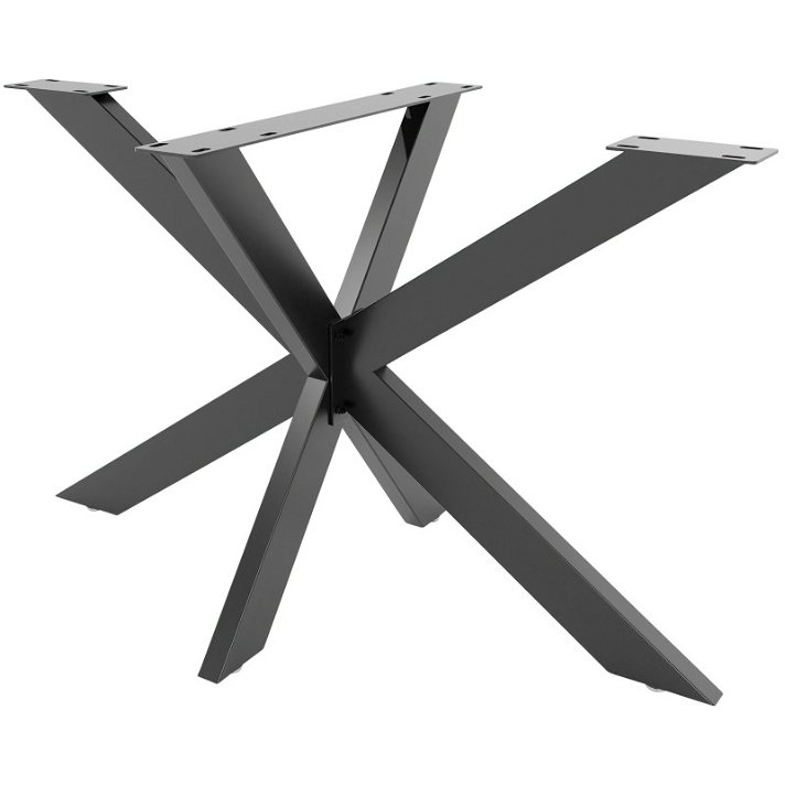Patas para mesa de 68 cm hechas en metal con un acabado en color negro Biloxi CLP