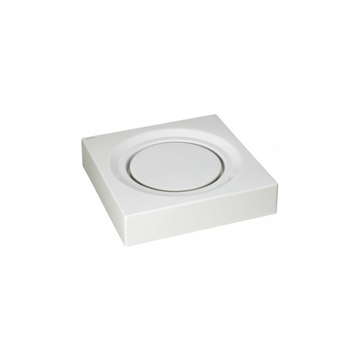 Plan vasque à poser moderne de forme carrée de 47 cm avec finition blanche FLOW Unisan