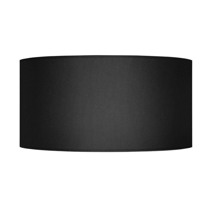 Paralume di ricambio per lampada fabbricato in tessuto di colore nero Cylindrique 45 Tosel
