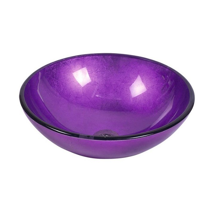 Lavabo à poser en verre Bowl Purple Dekostock
