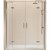 Painel de duche frontal 2 portas rebatíveis cor prata com alto brilho NA415 Kassandra