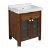 Mueble de baño con lavabo semiencastrado 69x89x52,5 cm en color nogal Vintage Unisan