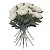 Pack de 12 ramos de peonía blancas artificiales decorativas fabricadas en plástico y tela Wellhome Diempi