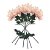Pack de 6 ramos de dalia gigante rosa artificiales decorativas fabricadas en plástico y tela Wellhome Diempi