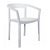 Lot de 4 chaises avec accoudoirs fabriquées en polypropylène et tapissées de couleur blanche Peach Resol