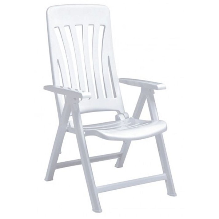 Lot de fauteuils multipositions en polypropylène avec une finition de couleur blanche Blanes Garbar