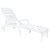 Lot de chaises longues avec accoudoirs de 190 cm en polypropylène avec finition de couleur blanche Ibiza Garbar