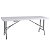 Mesa plegable rectangular elaborada con acero y ratán sintético color blanco Easy 180 Resol