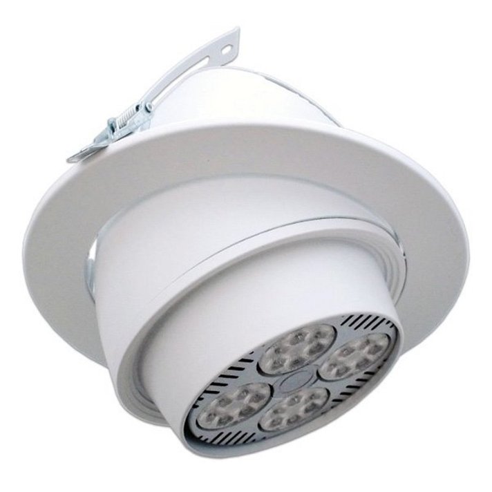 Foco circular direccionable blanco para bombillas PAR30 E27