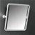 Espejo reclinable para usuario de movilidad reducida con marco de aluminio de color blanco Presto