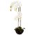 Orquídea artificial con maceta de cerámica de 115 cm de alto con flores blancas Diempi