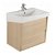 Mueble de baño suspendido de aglomerado con lavabo 65x47x59,5 cm en color roble URBY Unisan