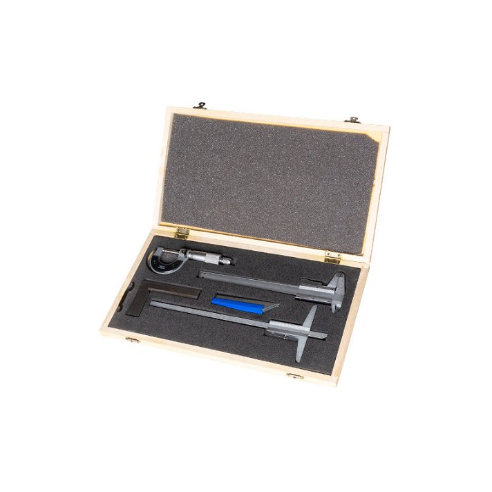 Conjunto de herramientas de medición con caja de transporte y guardado MWK5 Holzmann