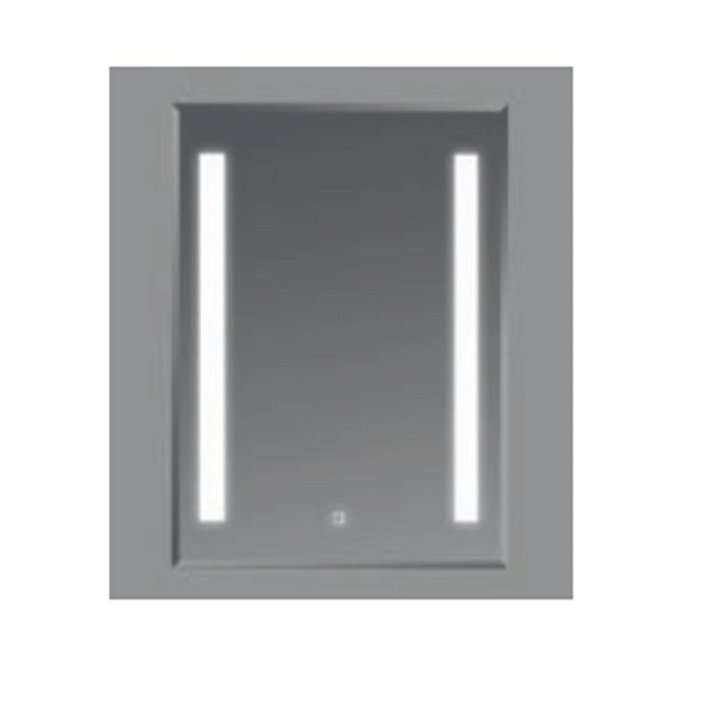 Espejo de diseño rectangular de 50x70 cm con iluminación en dos lineas Light Led Kassandra