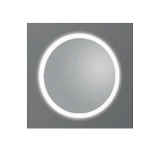 Espejo de diseño circular de 60 cm de cristal con acabado cromo Light Led Kassandra