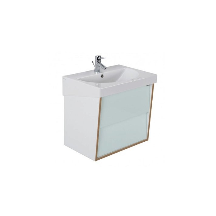 Mueble de baño fabricado en tablero de aglomerado 76,5x47x59,5 cm80 blanco URBY Unisan