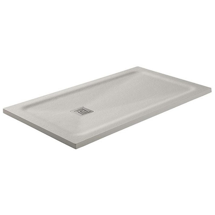 Plato de ducha extraplano con marco oculto y un acabado en color blanco HIDDEN PLUS de GME