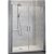Painel de duche frontal 2 portas rebatíveis com perfil prata alto brilho NA501 Kassandra