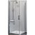 Mampara angular de 2 puertas abatibles hecha en cristal templado con perfileria en plata brillo NA506 Kassandra