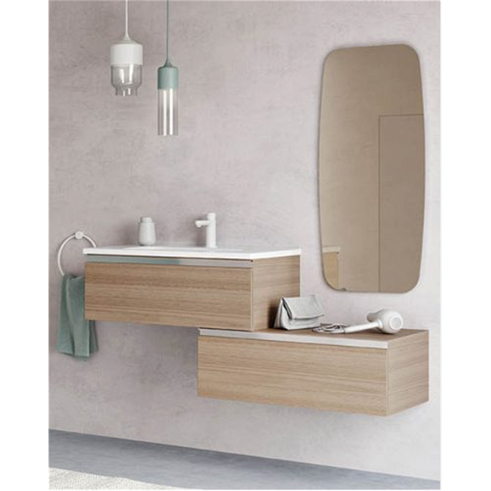 Mueble de baño modular suspendido con lavabo cerámico integrado 135 cm Vida Royo