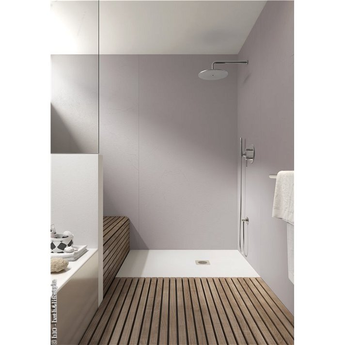 Pannelli di rivestimento leggeri per il bagno con tecnologia antibatterica e texture Slate Quick B10