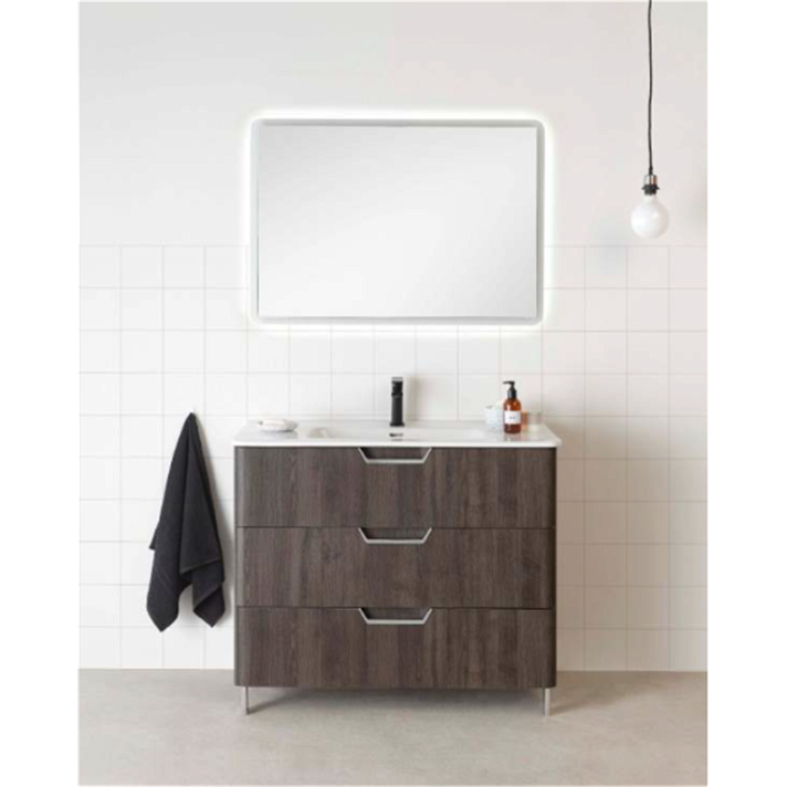 Meuble de salle de bains 3 tiroirs avec plan vasque en céramique 80 cm Life Royo