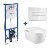 Pack In Wash WC suspendu avec réservoir encastré bâti-support et plaque de commande smart One toilet Inspira ROCA