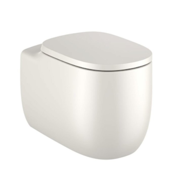 WC à réservoir haut de 39,5 cm fabriqué en porcelaine de couleur beige Beyond Roca