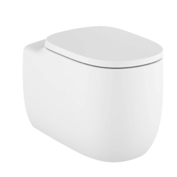 WC pour réservoir haut de 39,5 cm fabriqué en porcelaine de couleur blanc mat Beyond Roca