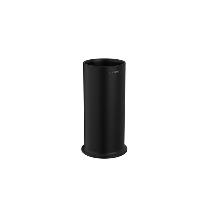 Portaspazzolini cilindrico dal design semplice fabbricato in acciaio inox Geyser Cosmic