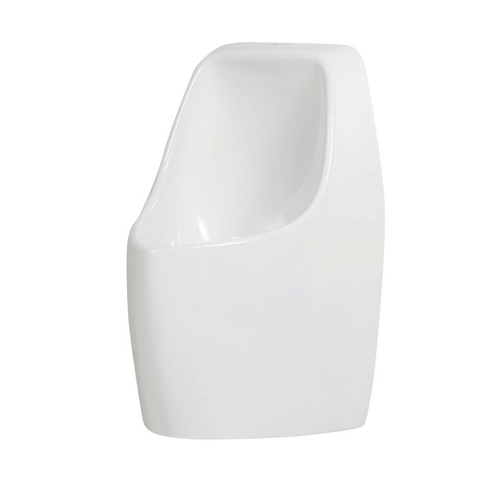 Urinario ecológico sin agua con forma de L fabricado de cerámica de color blanco Prestodry Quare L Presto
