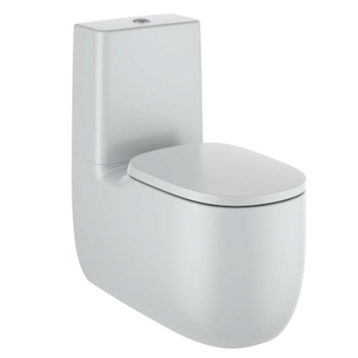 WC-Komplett-Set 39,5 cm gefertigt aus Porzellan in Perlweiß Beyond von Roca