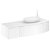 Meuble modulaire suspendu 130 cm blanc avec commode simple avec vasque à poser sur plan WAVE Royo