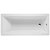 Bañera rectangular de 175x80 cm de acrílico con acabado en color blanco Vértice Unisan