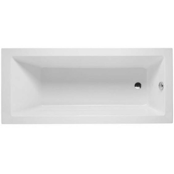Bañera rectangular de 175x80 cm de acrílico con acabado en color blanco Vértice Unisan