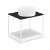 Pack meuble avec vasque et plan de toilette noir avec étagère coulissante 60 cm The Grid Evo Cosmic