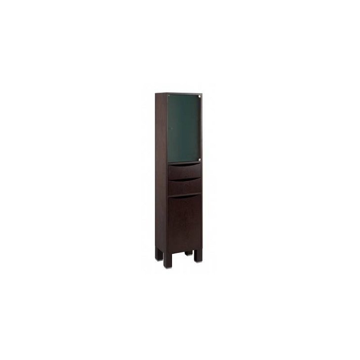 Mueble auxiliar de tipo columna con patas 45x185x27 cm marrón oscuro Plan Unisan