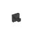 Colgador percha para baño de bordes cuadrados de 50 mm de ancho con acabado negro metalizado Tres