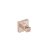 Colgador percha para baño de bordes cuadrados de 50 mm de ancho con acabado oro 24K rosa Tres