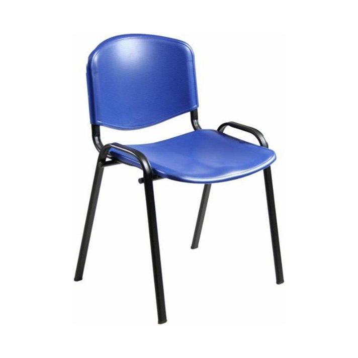 Pack de cuatro sillas fabricadas en plástico PVC y metal color azul y negro Confidente Dado Unisit