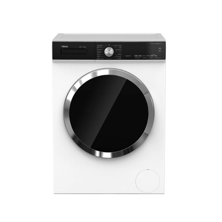 Lavadora de libre instalación de 9 kg con motor Inverter 15 programas de lavado color blanco y negro Teka