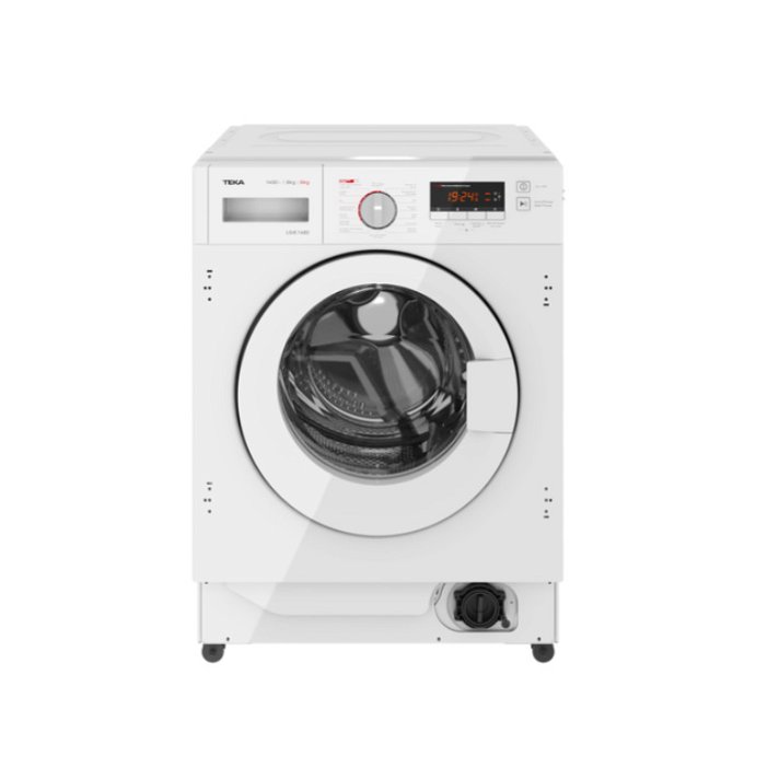 Lavadora secadora de integración con 16 programas de 8 kg acabado en color blanco Teka