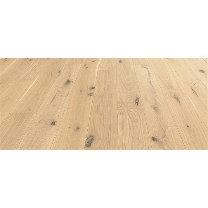 Pavimento de madera con lamas de 220 cm de acabado roble blanco luz Universal Cepillado 2V Pm HARO