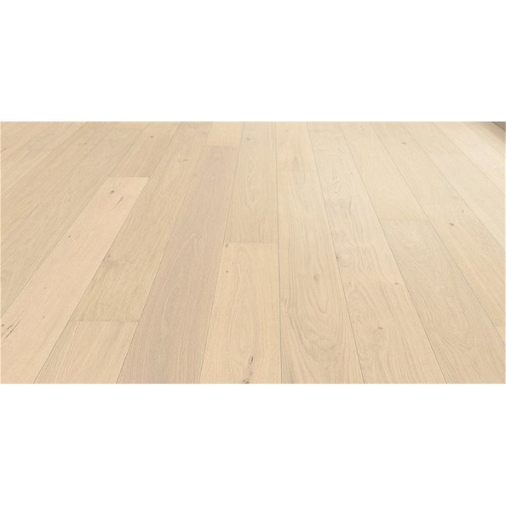 Pavimento de madera natural con lamas de 220 cm de acabado roble blanco arena Markant 2V HARO