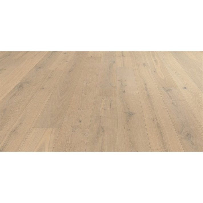 Pavimento de madera con lamas de 220 cm de acabado roble blanco arena Sauvage 4V nL HARO